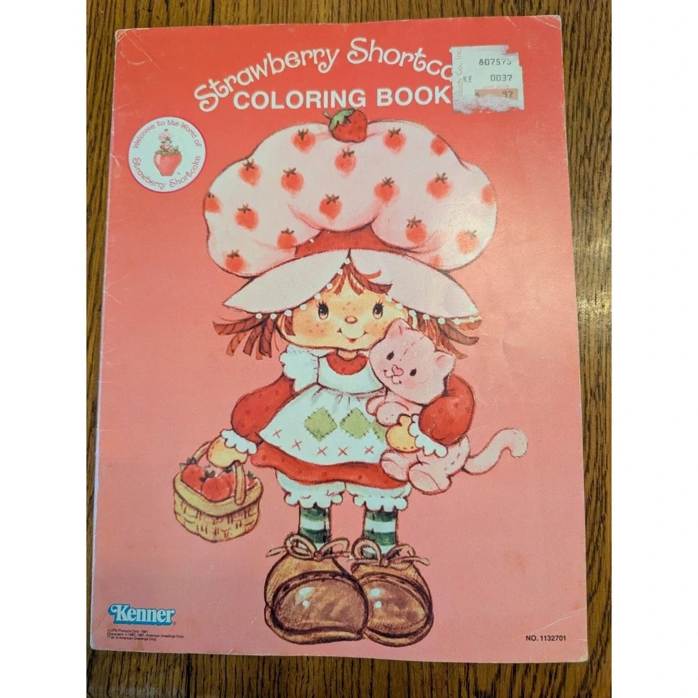 Vintage Strawberry Shortcake‎ Coloring Book Kenner 1981 Used 4 Pages Colored
